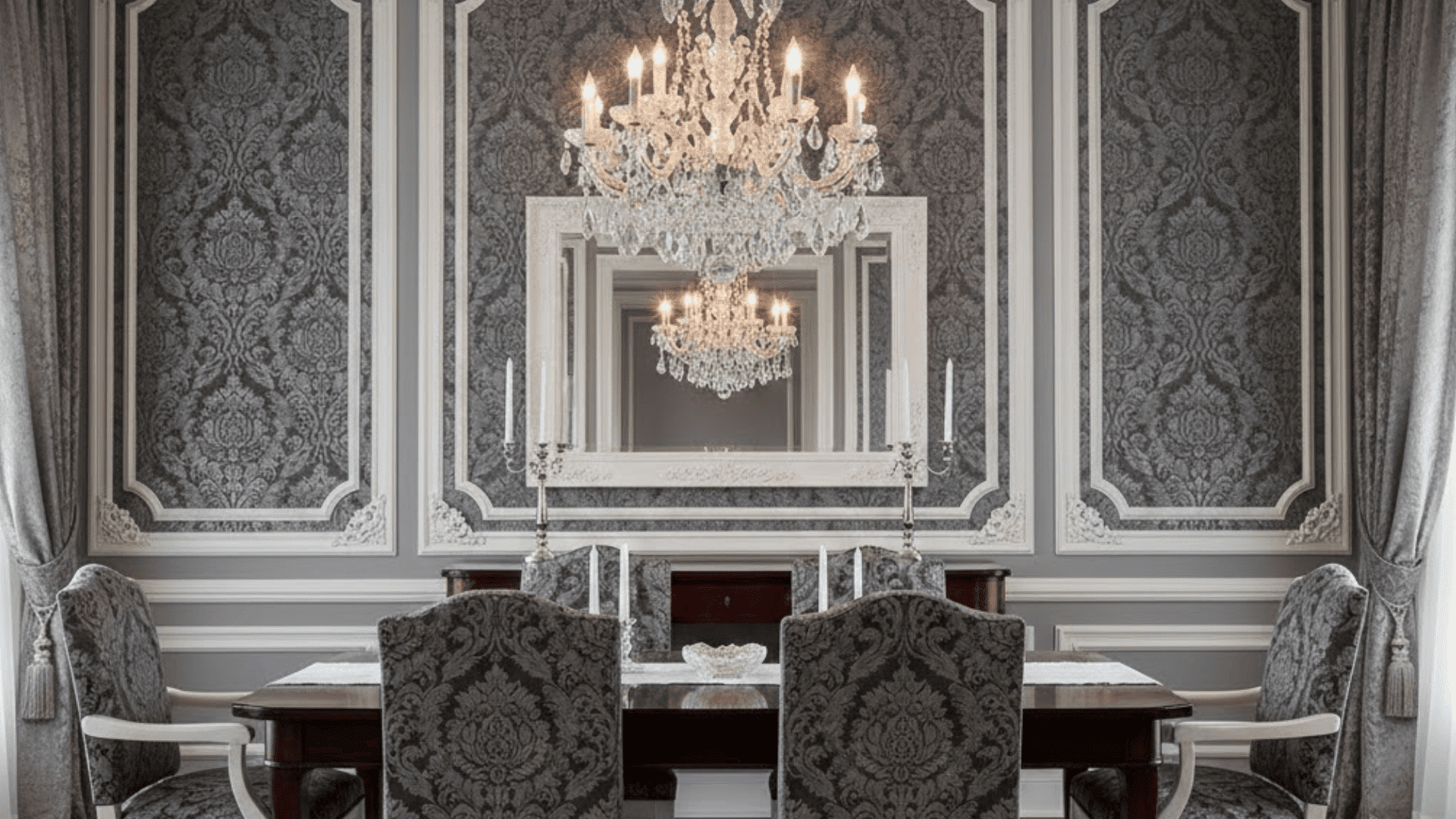 Wallpaper Panels With Trim Molding