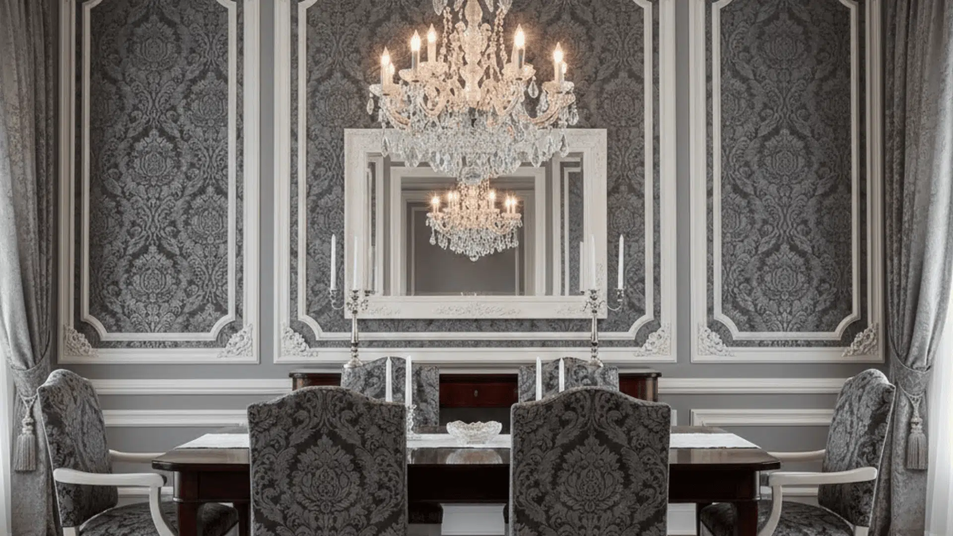 Wallpaper Panels With Trim Molding