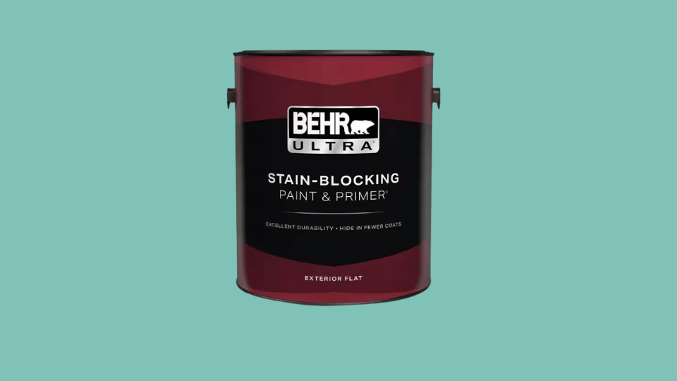 Behr Ultra Exterior paint on plain background